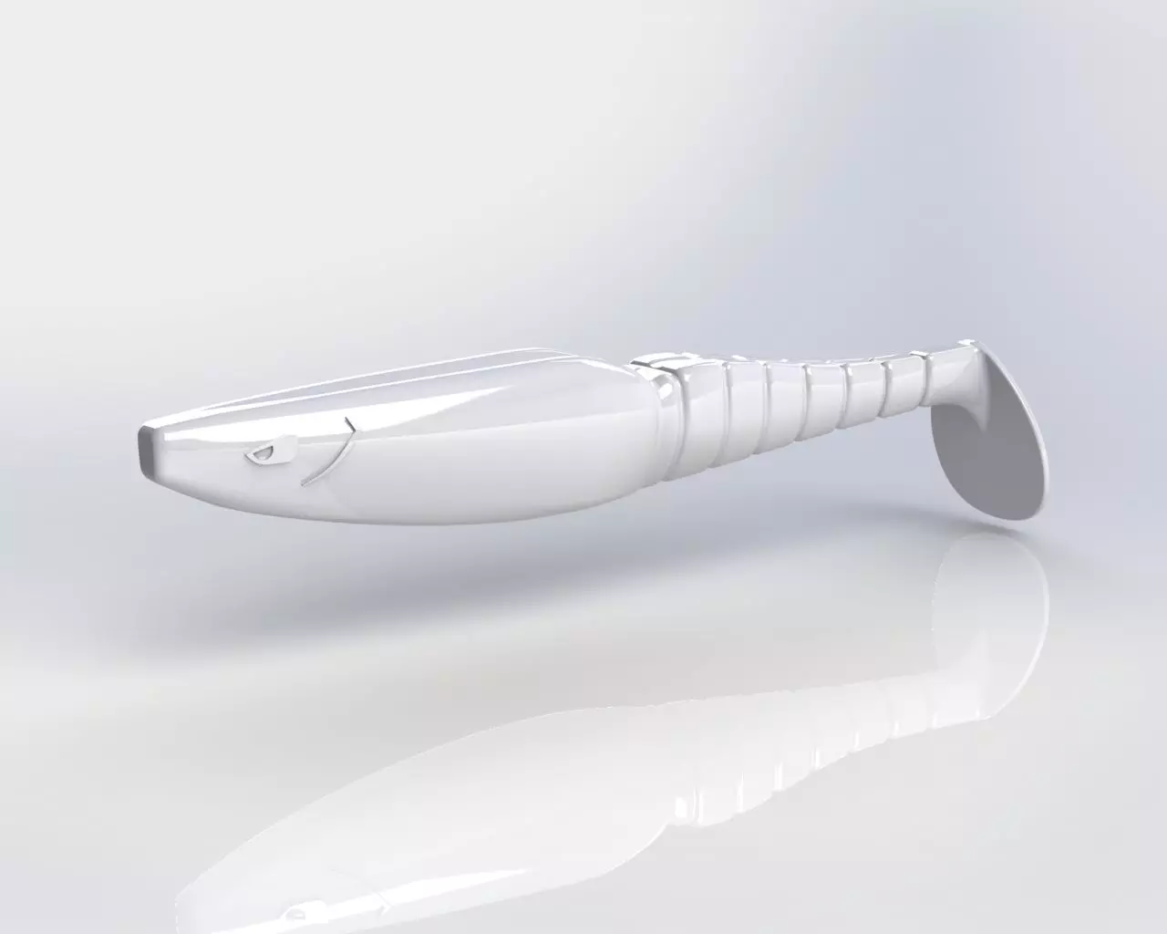 Replica Sawamura One Up Shad  170mm  3D printable model 3D print model_0