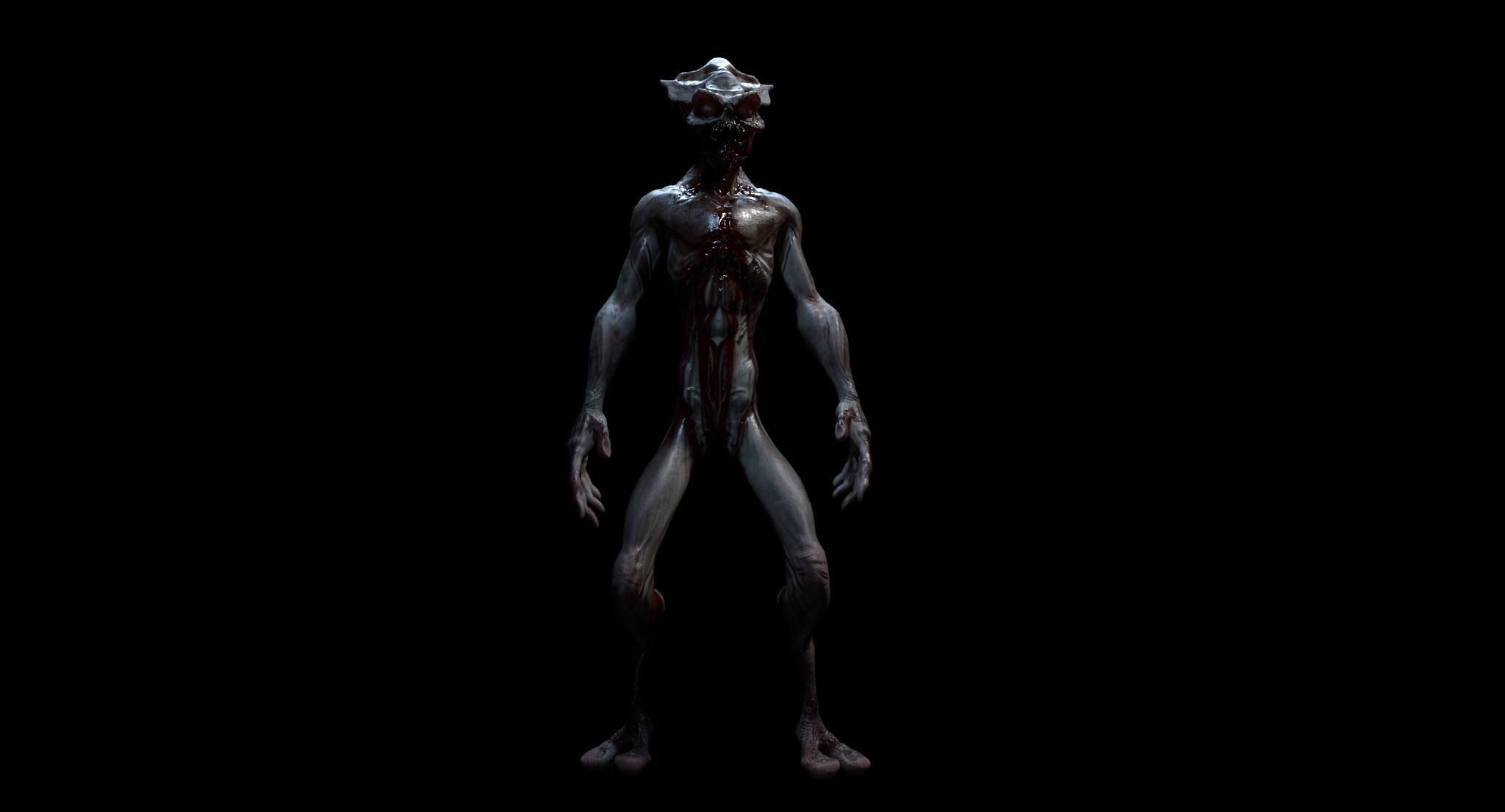 ALIEN CREATURE Low-poly 3D model_3
