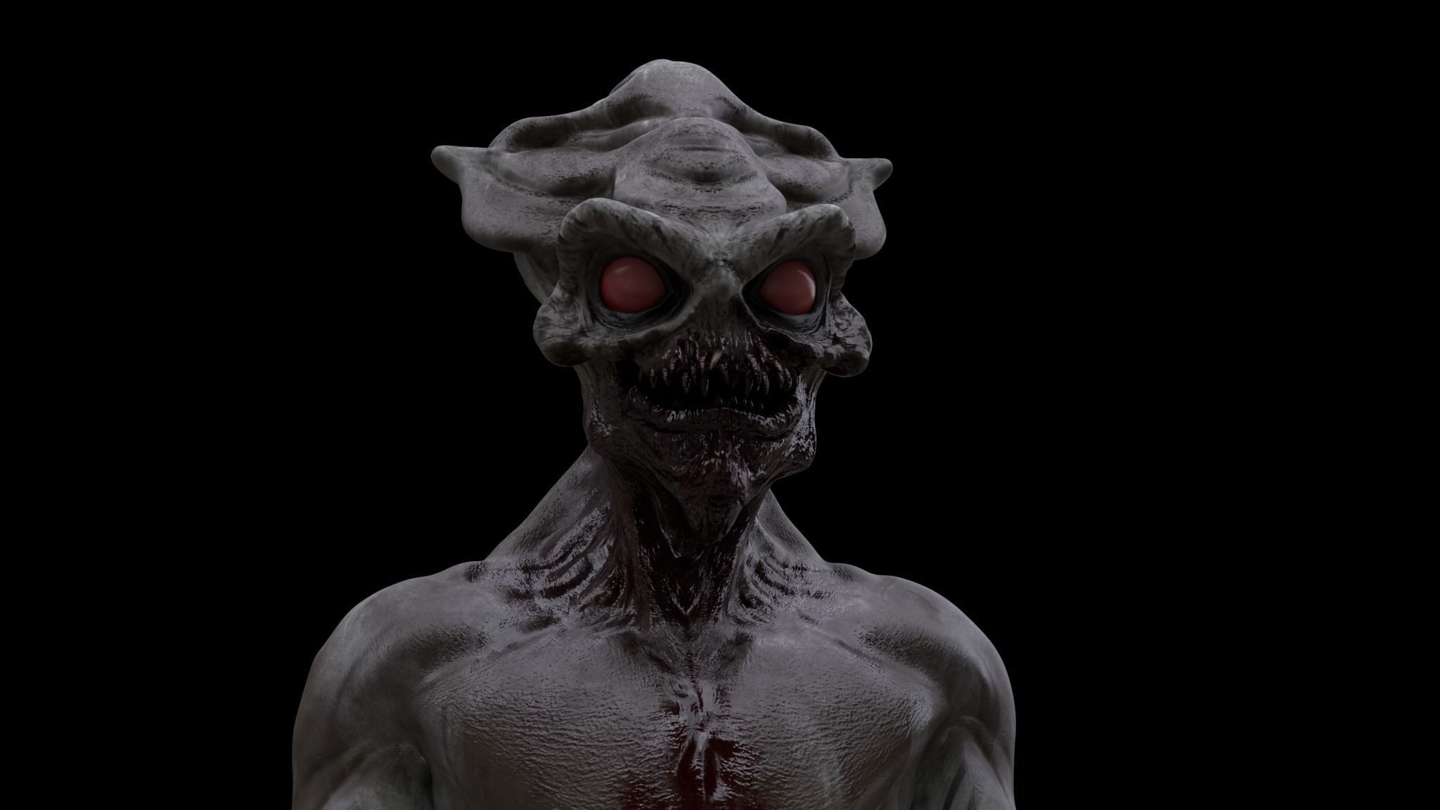 ALIEN CREATURE Low-poly 3D model_16