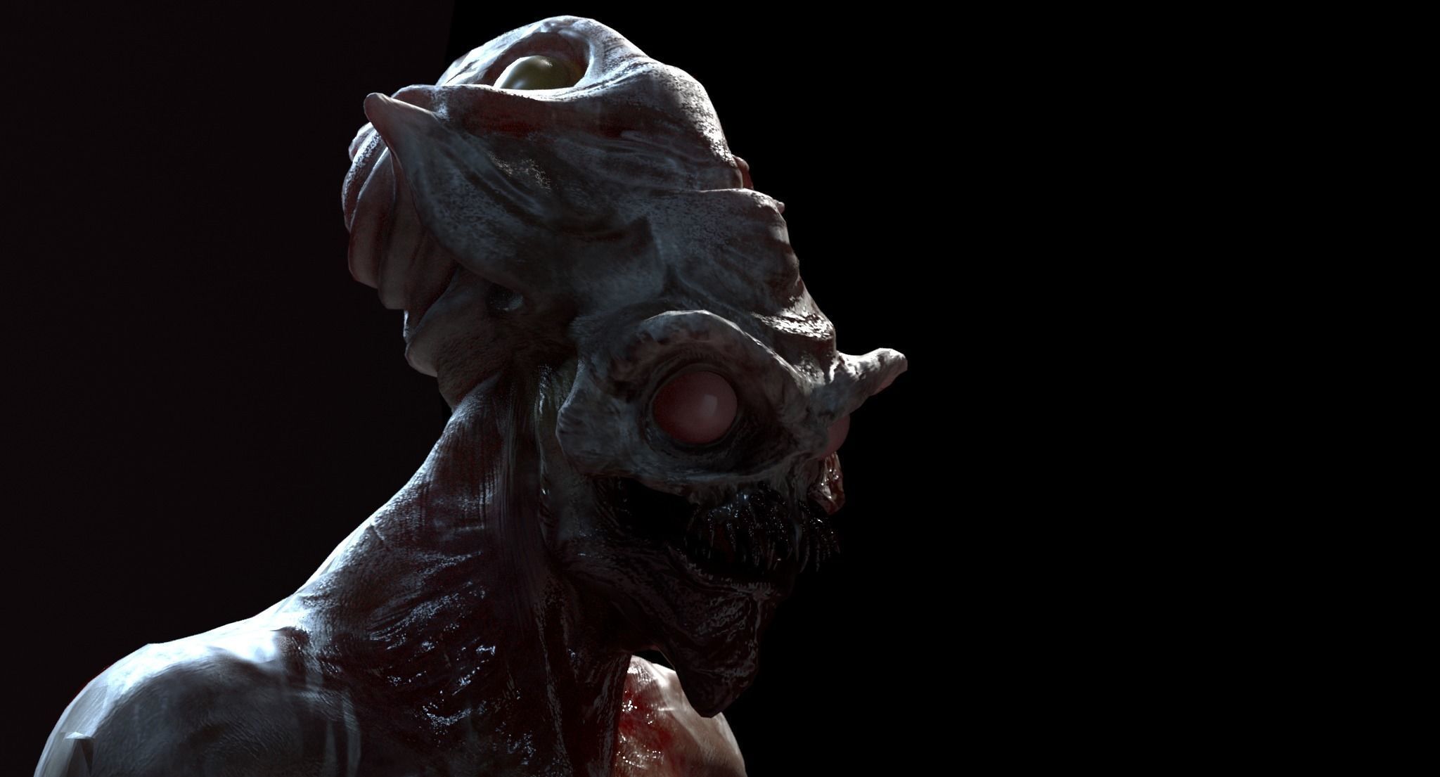 ALIEN CREATURE Low-poly 3D model_6