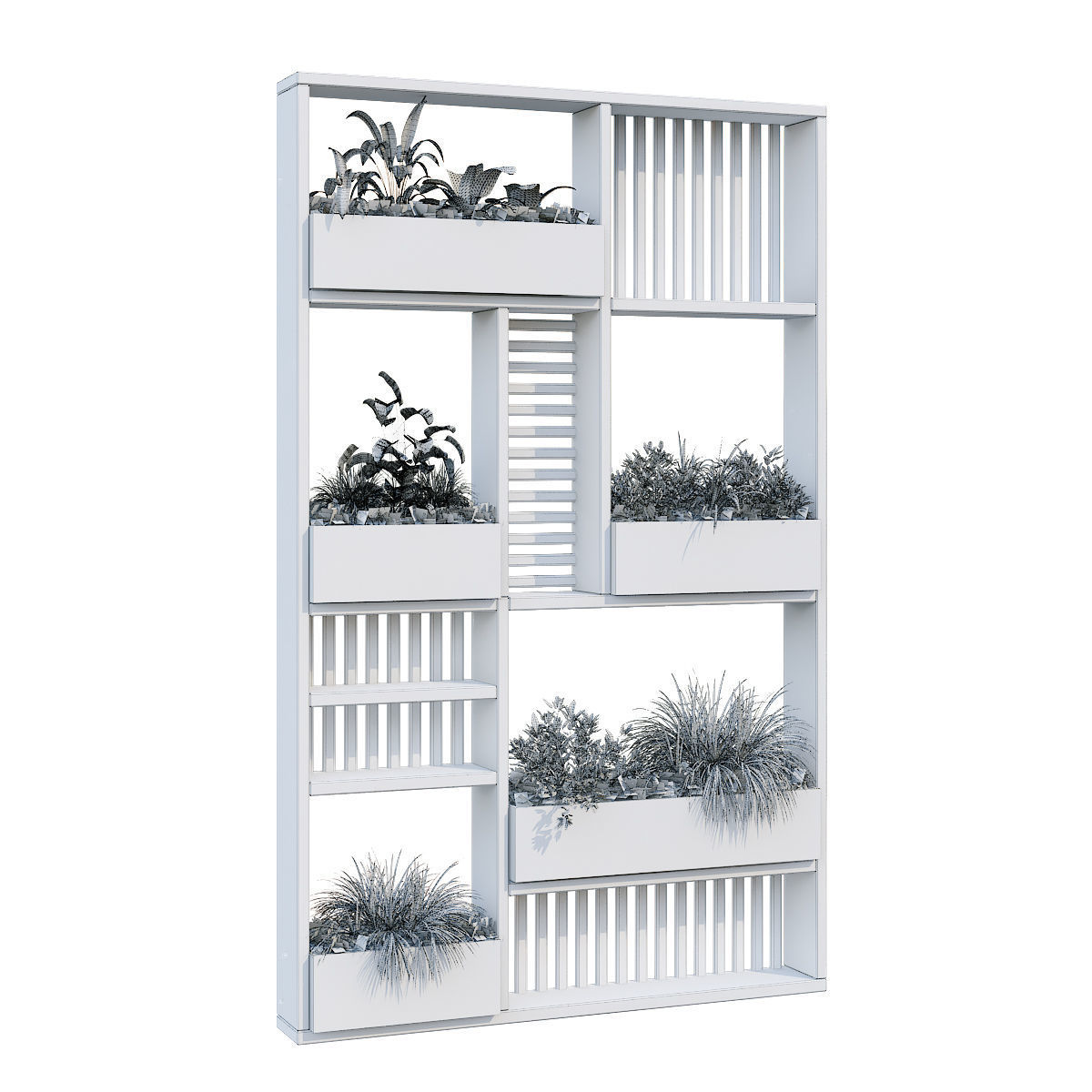 vertical plant in box set 238 3D model_5