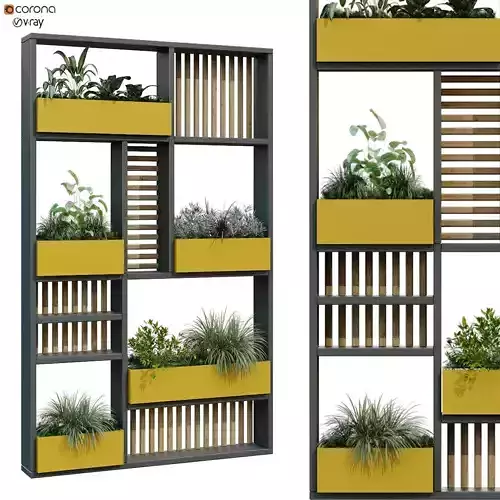 vertical plant in box set 238 3D model