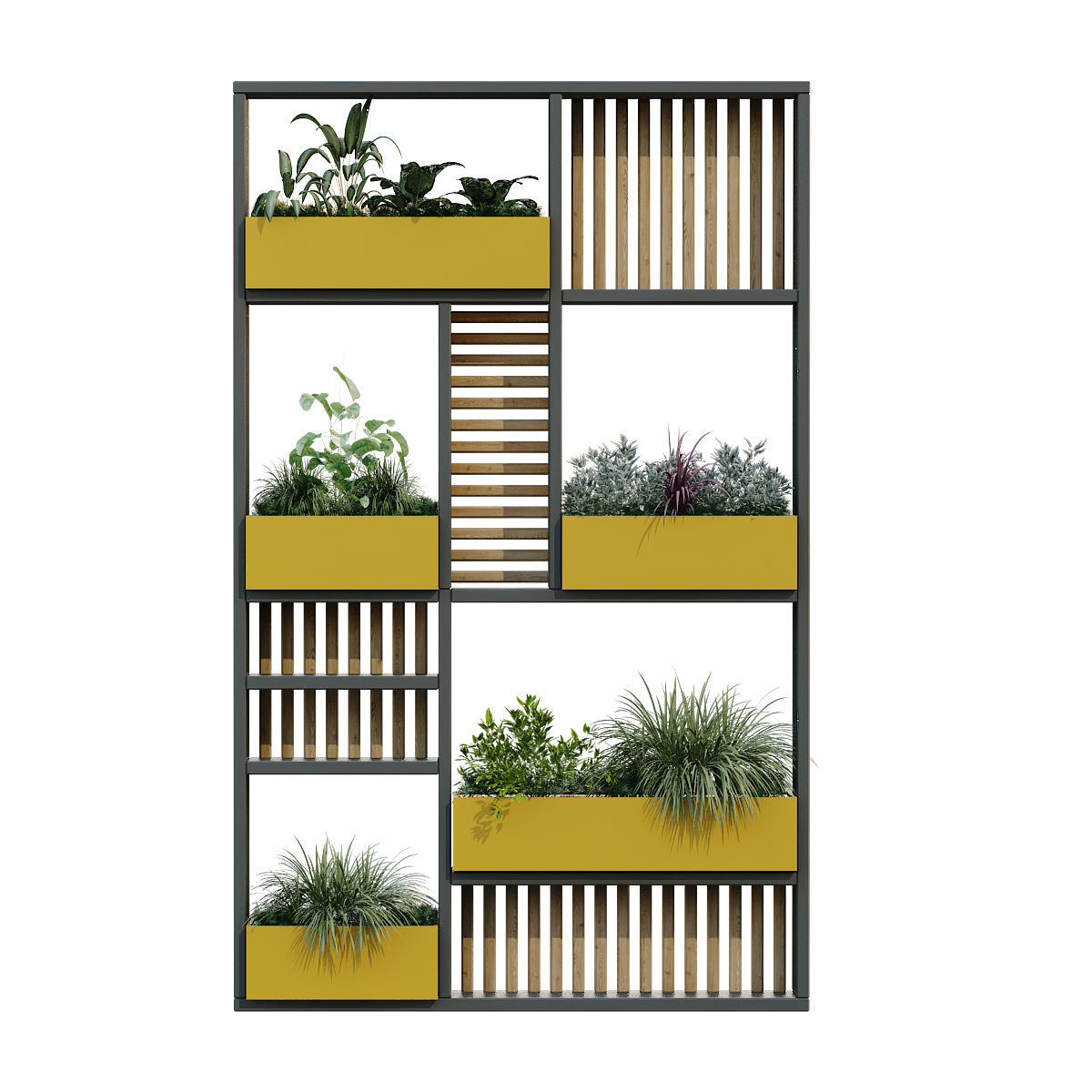 vertical plant in box set 238 3D model_4