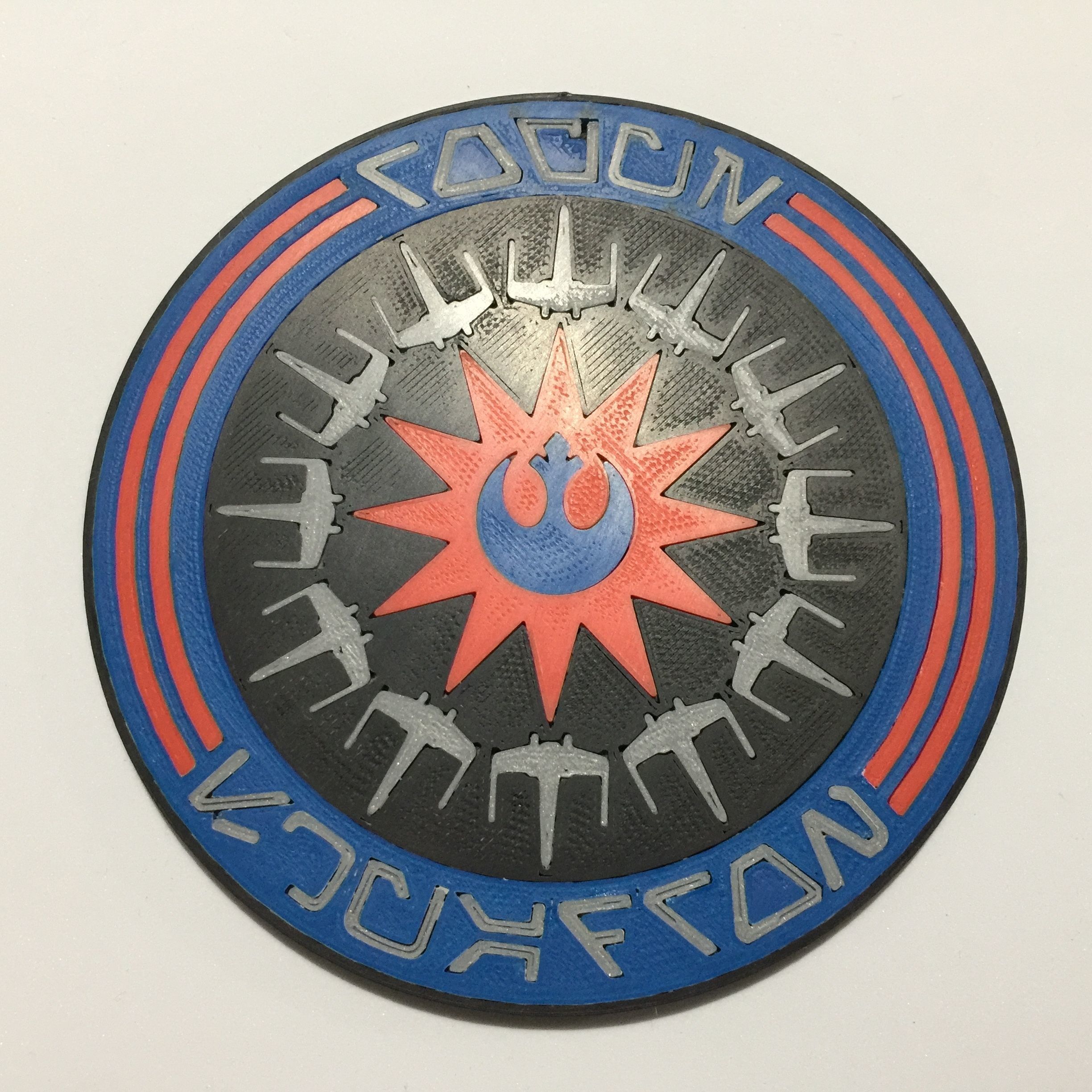 Rogue Squadron Unit Patch Coaster 3D print model_4