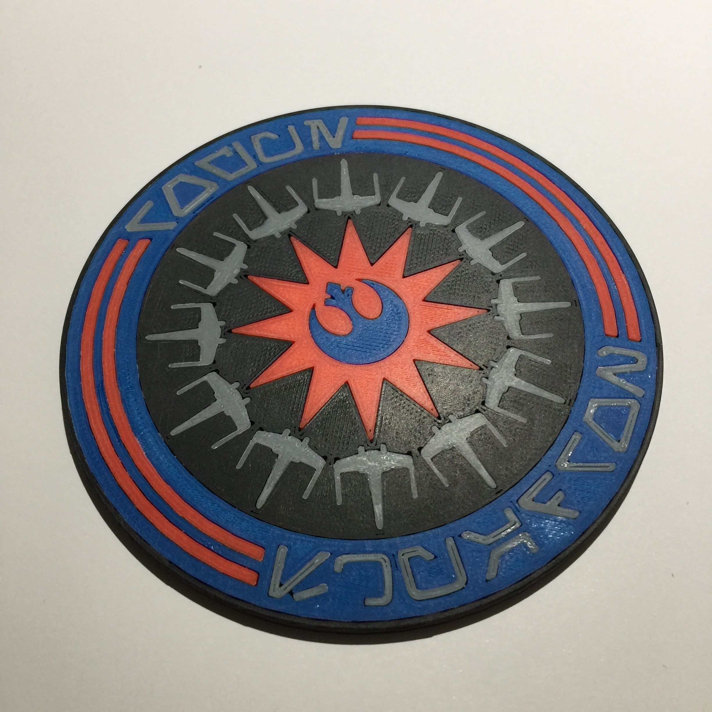 Rogue Squadron Unit Patch Coaster 3D print model_2