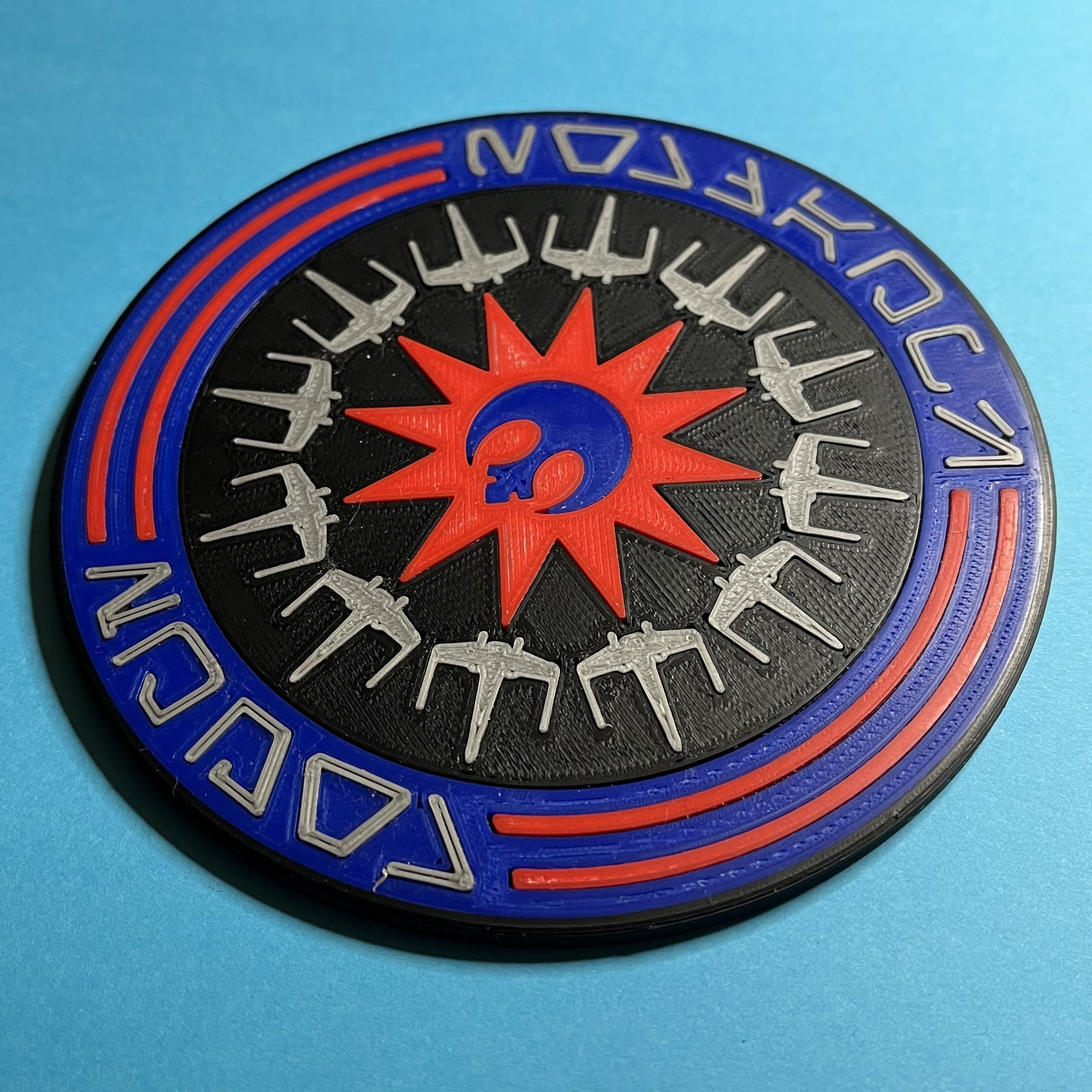 Rogue Squadron Unit Patch Coaster 3D print model_11