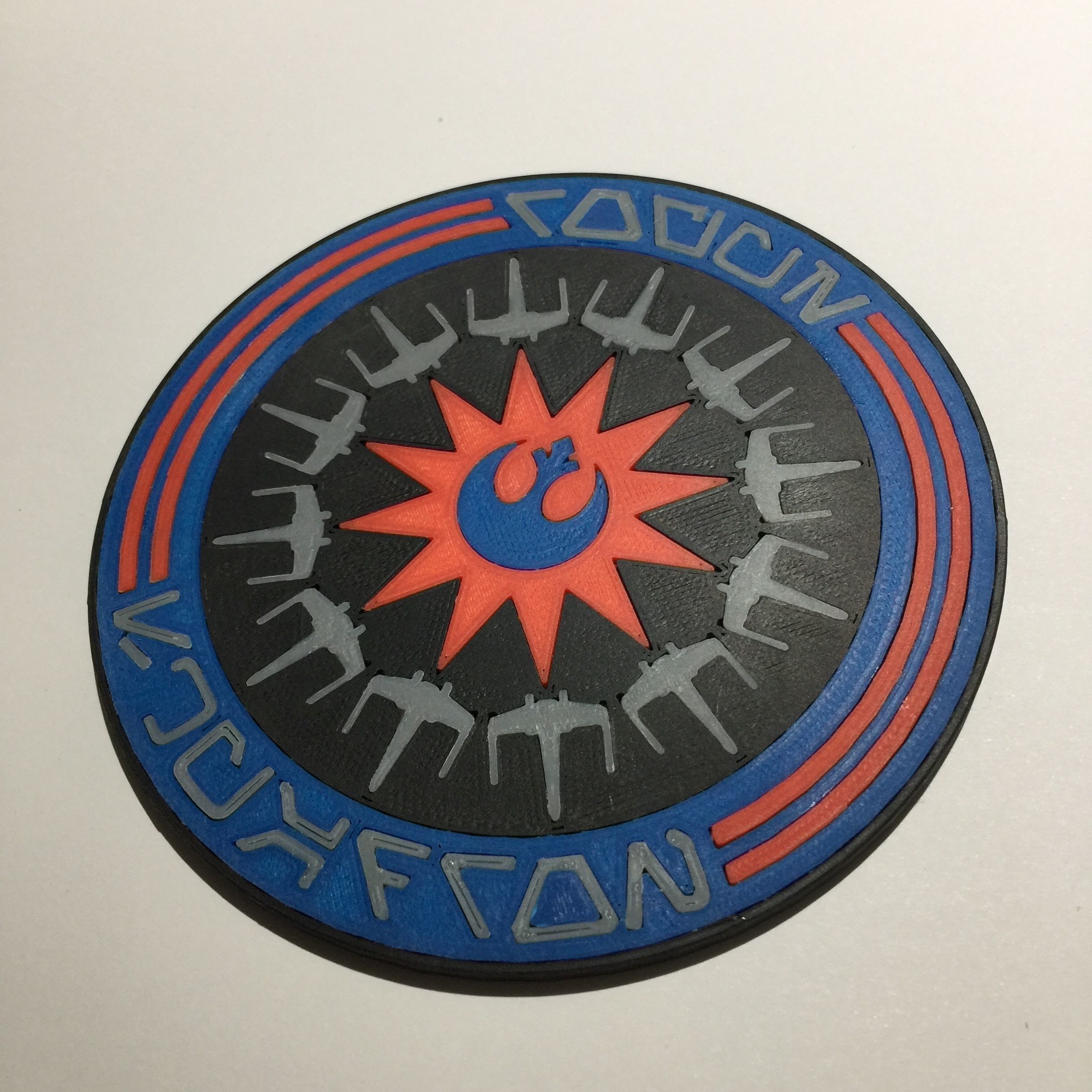 Rogue Squadron Unit Patch Coaster 3D print model_1