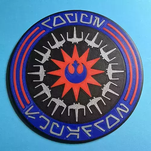 Rogue Squadron Unit Patch Coaster 3D print model