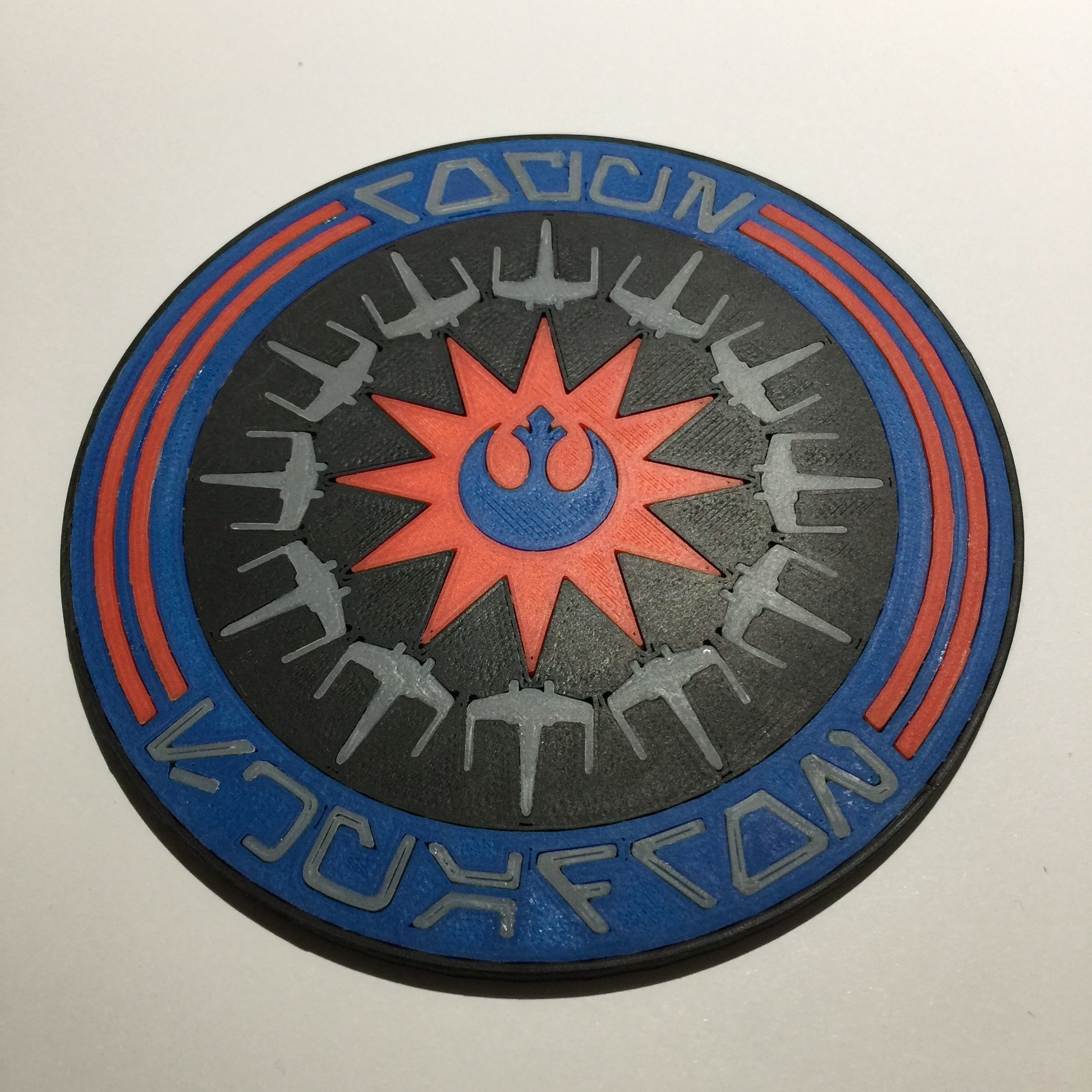 Rogue Squadron Unit Patch Coaster 3D print model_3