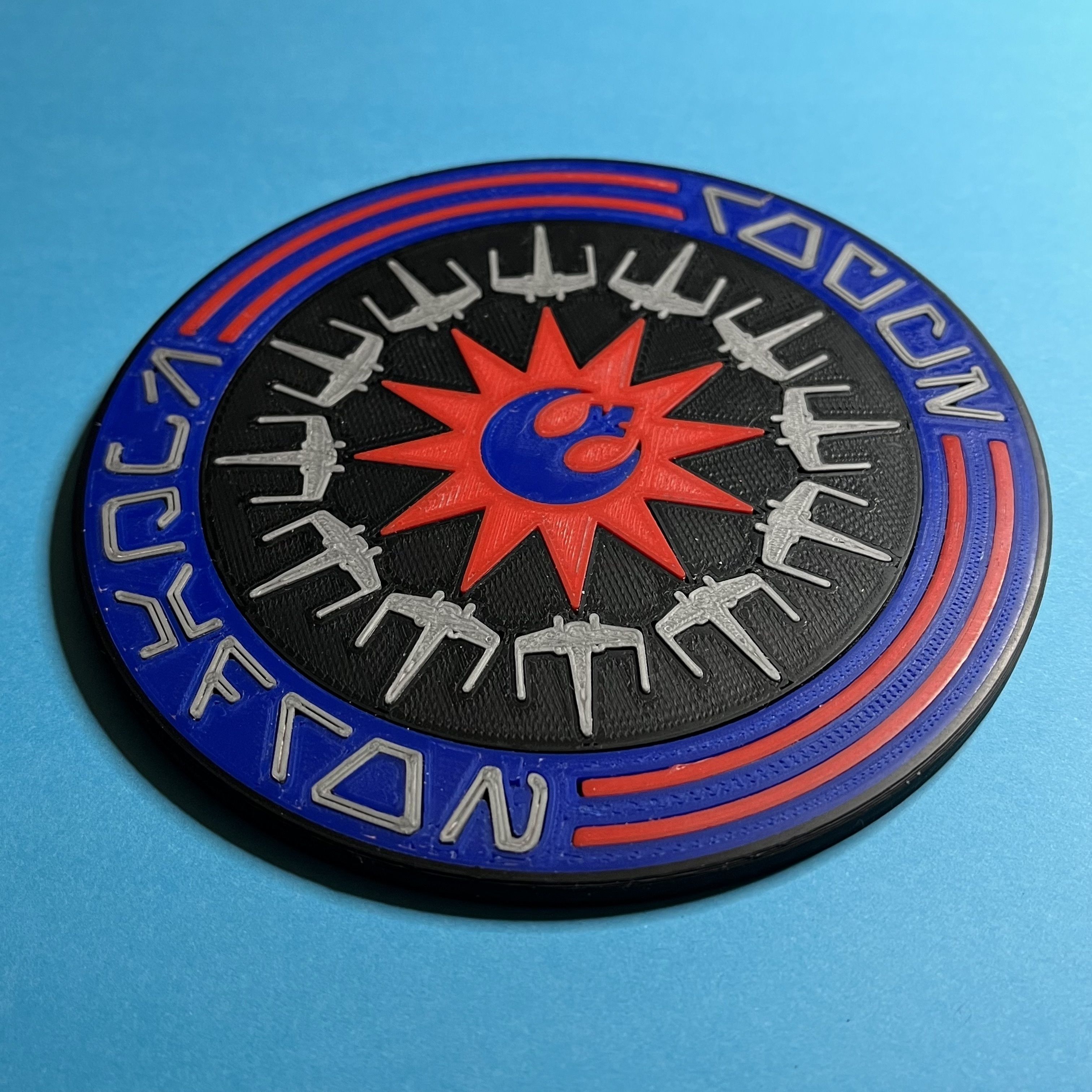 Rogue Squadron Unit Patch Coaster 3D print model_9