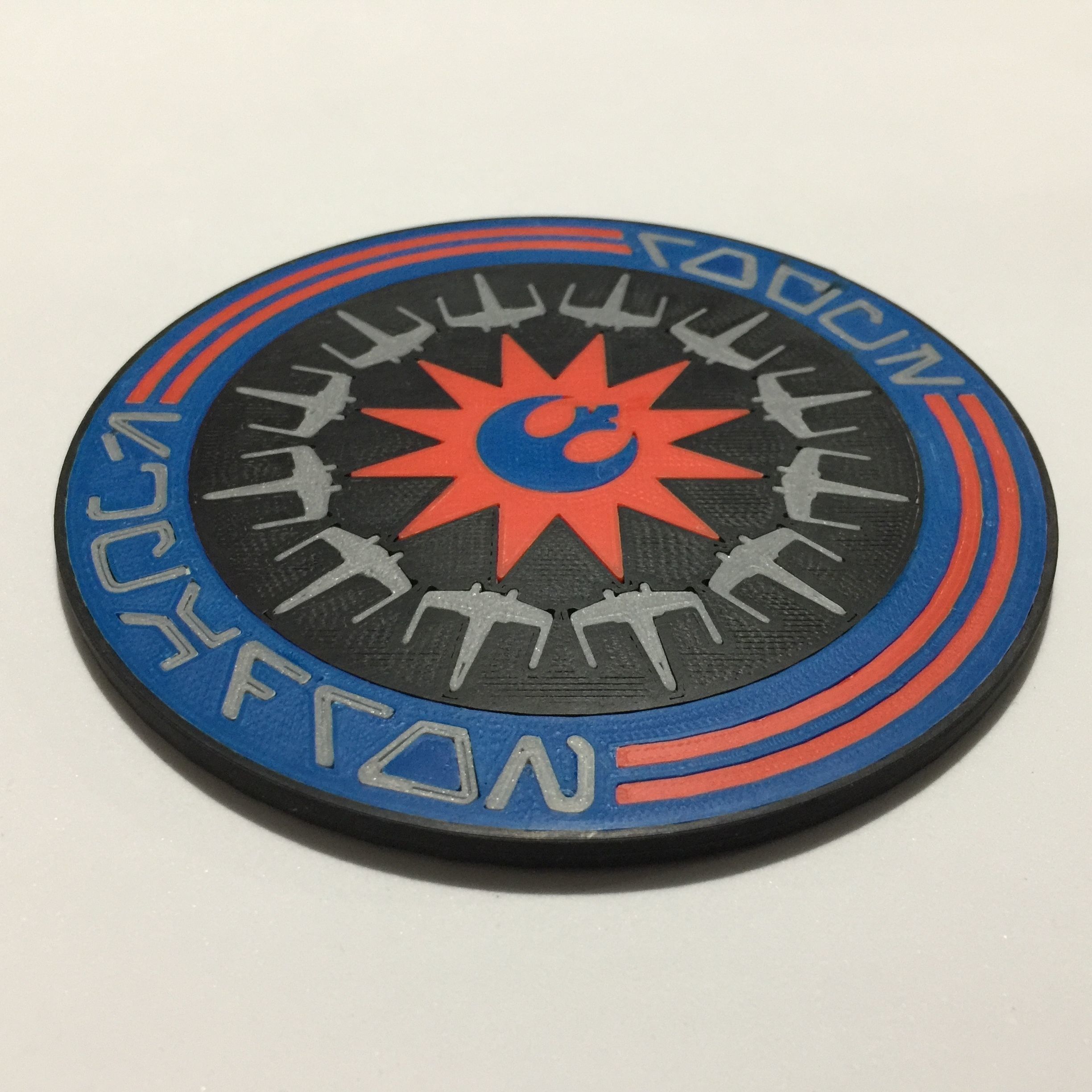 Rogue Squadron Unit Patch Coaster 3D print model_5