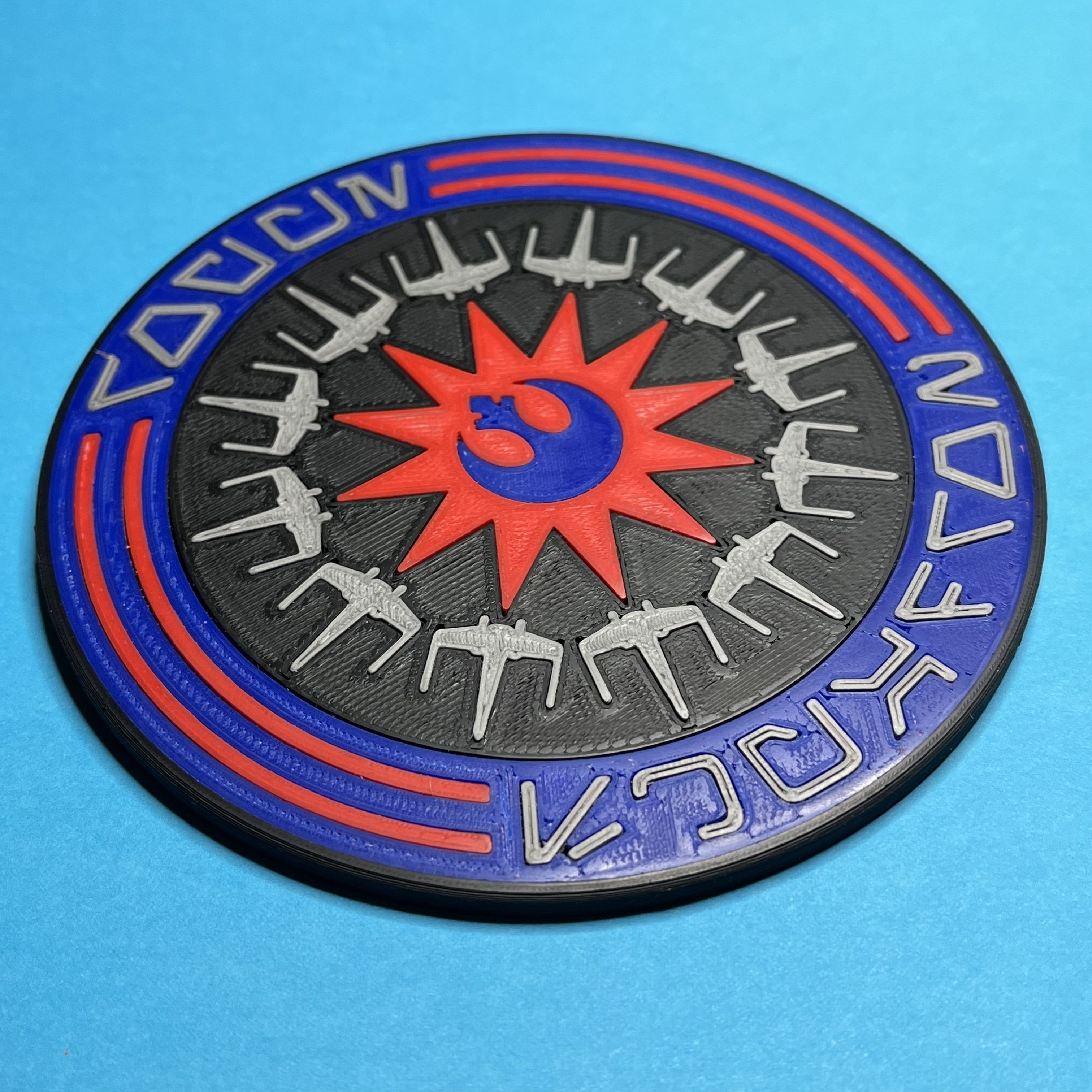 Rogue Squadron Unit Patch Coaster 3D print model_12