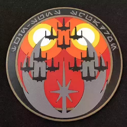 Twin Suns Squadron Unit Patch Coaster 3D print model