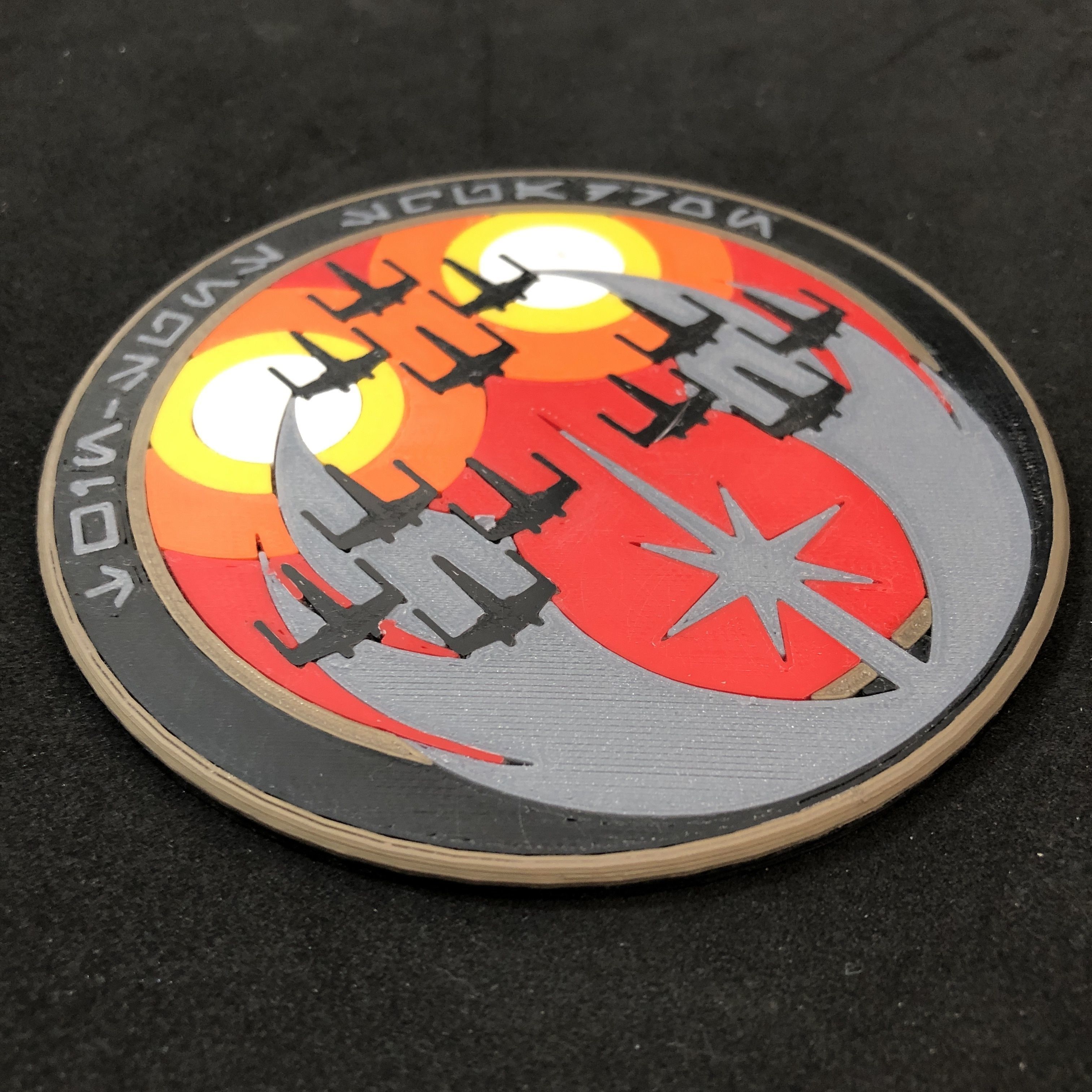 Twin Suns Squadron Unit Patch Coaster 3D print model_4