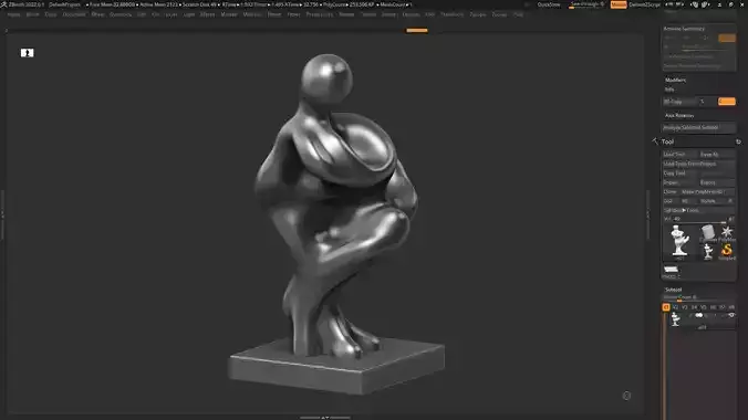 Modern Abstract Decorative sculpture 3d print model 137