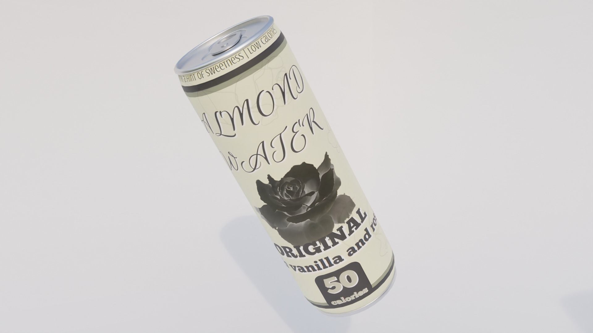 Almond Water - 3 cans with custom textures Free low-poly 3D model_3