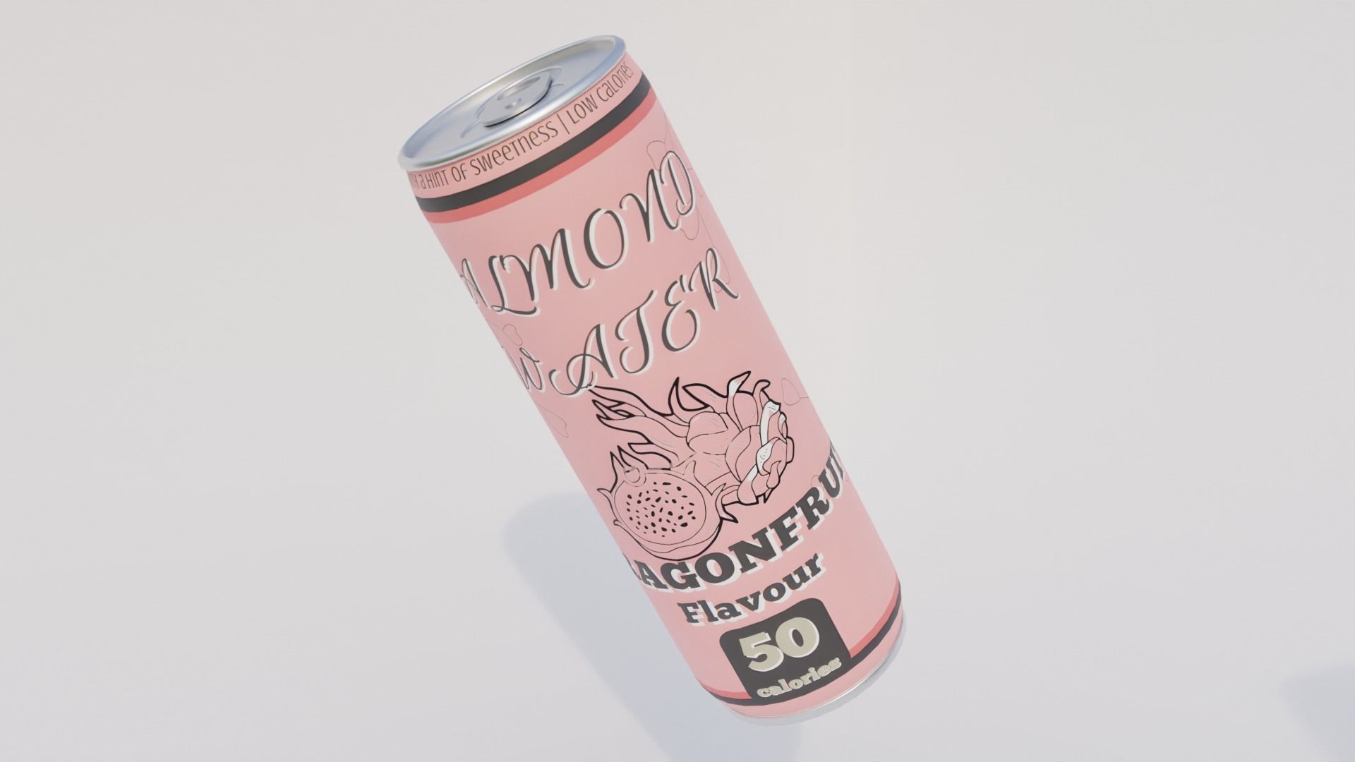 Almond Water - 3 cans with custom textures Free low-poly 3D model_4