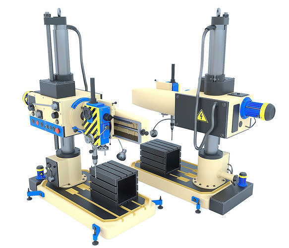 Machine tool radial drilling press 2K52  3D model