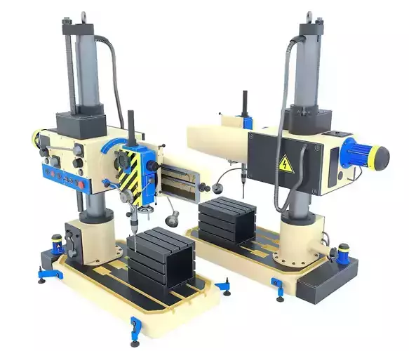 Machine tool radial drilling press 2K52  3D model