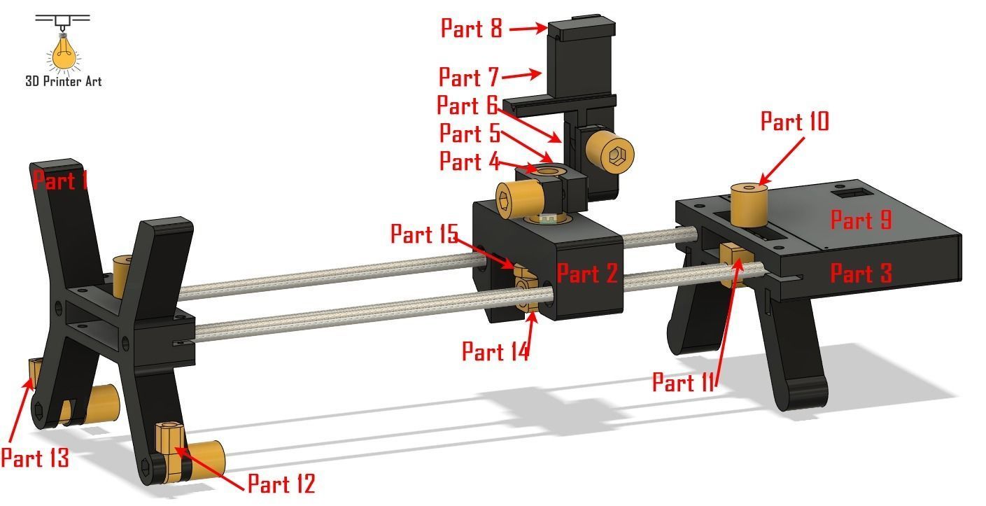 CAMERA SLIDER WITH OBJECT TRACKING 3D print model_4