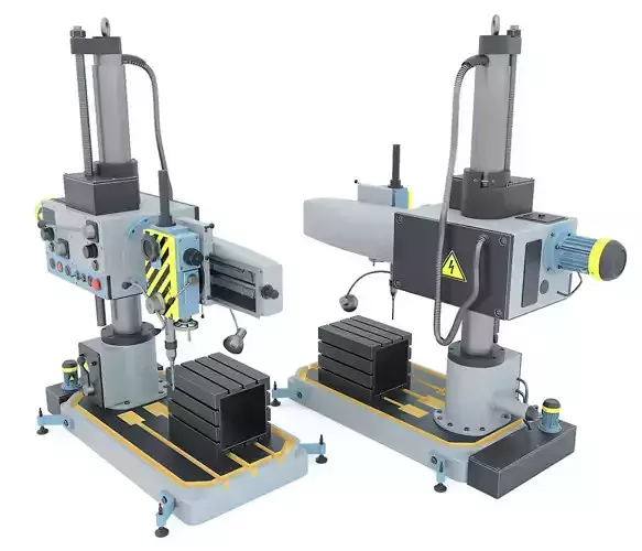 Machine tool radial drilling press 2K52 3D model