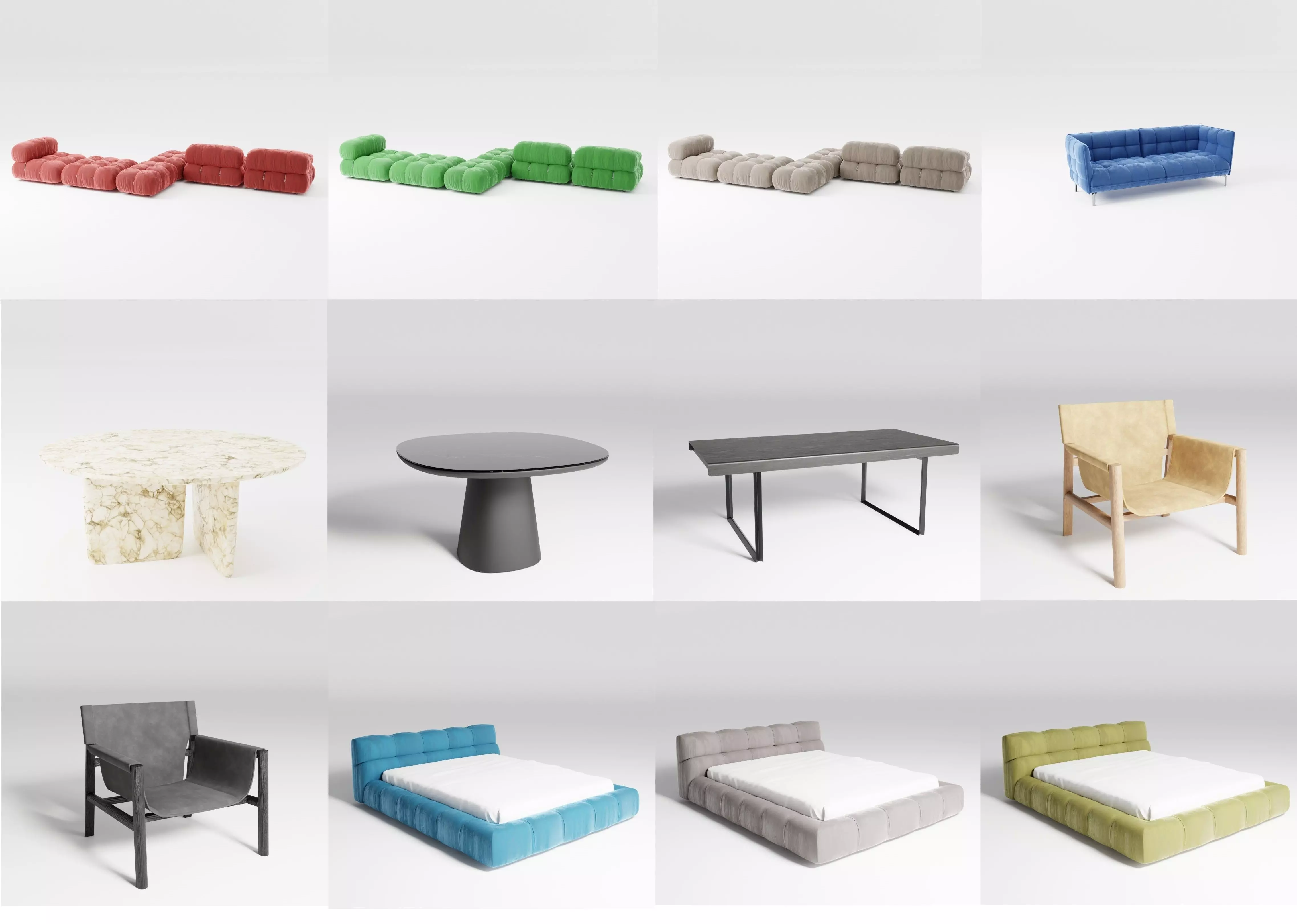 Furniture Bundles 3D model_0