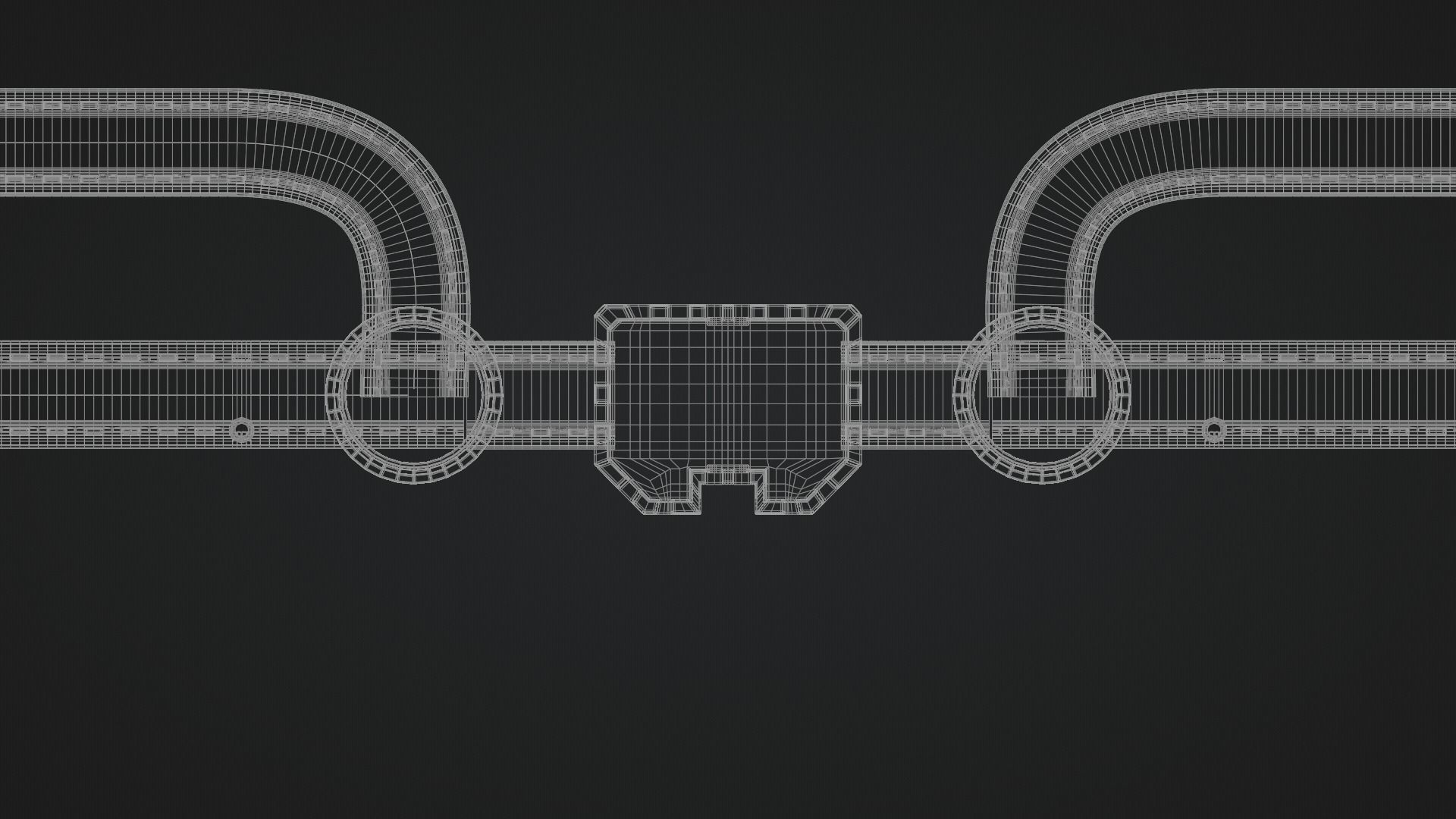 Castle Outer skirts Walls Customizable 3D model_19