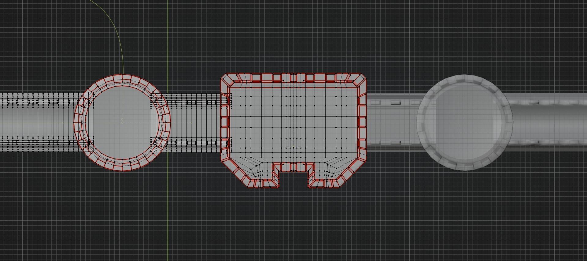 Castle Outer skirts Walls Customizable 3D model_8