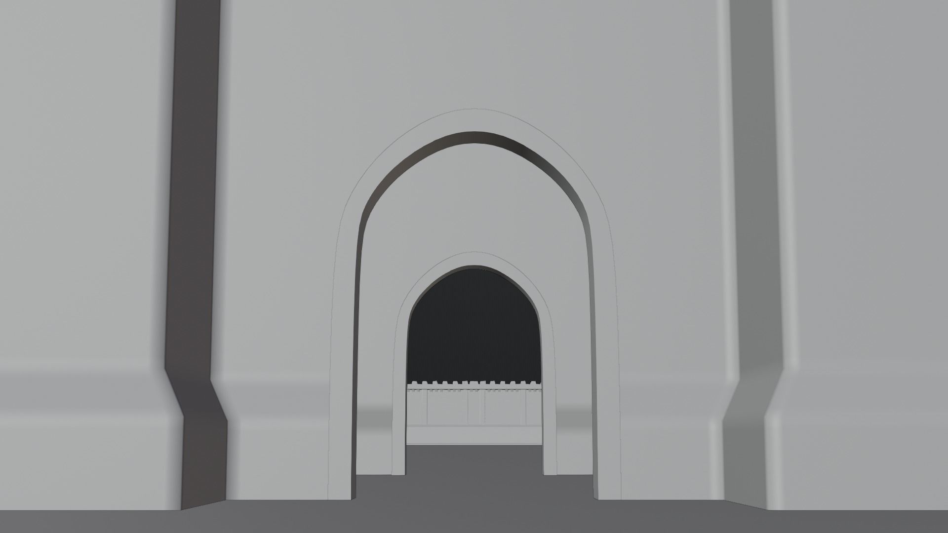 Castle Outer skirts Walls Customizable 3D model_21