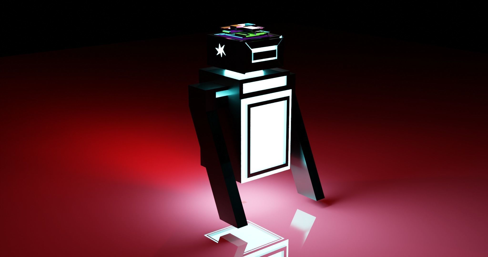 W02 - ROB Low Poly 3D Robot for Games Low-poly 3D model_8
