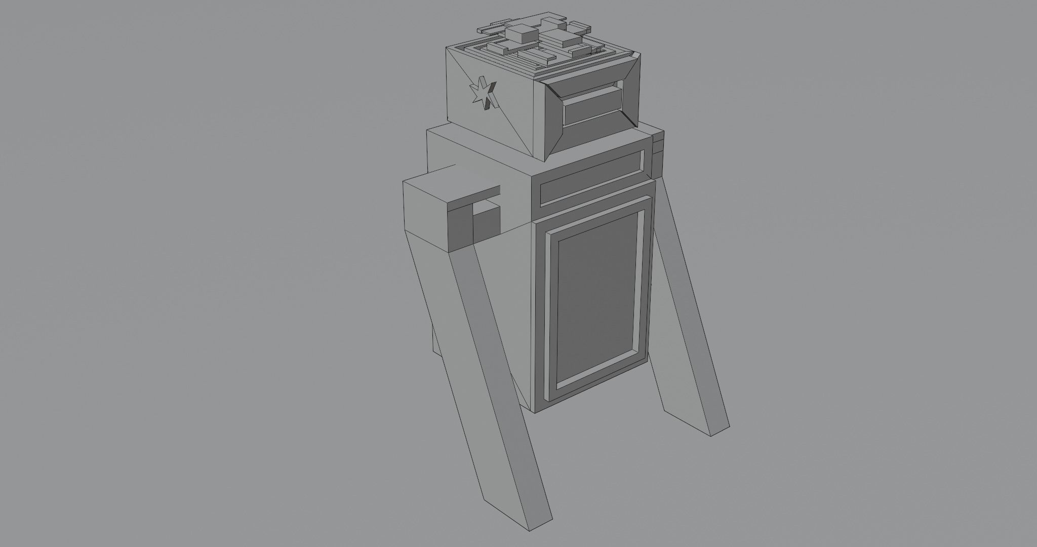 W02 - ROB Low Poly 3D Robot for Games Low-poly 3D model_13