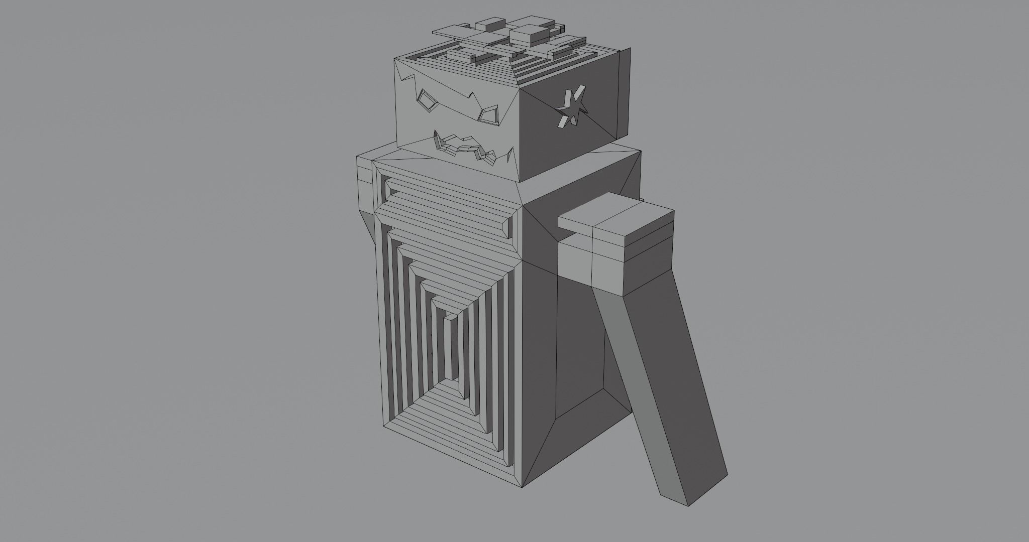 W02 - ROB Low Poly 3D Robot for Games Low-poly 3D model_14