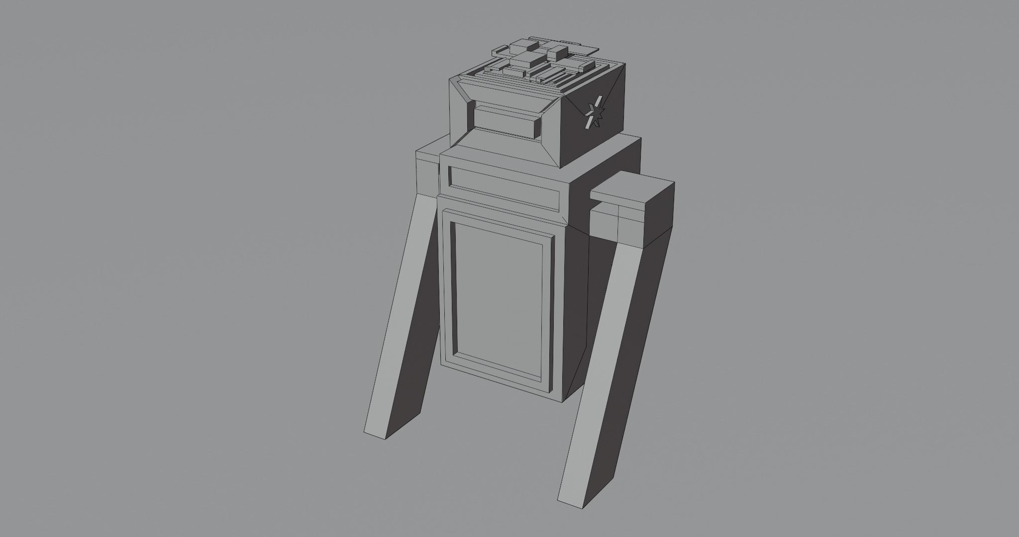 W02 - ROB Low Poly 3D Robot for Games Low-poly 3D model_12