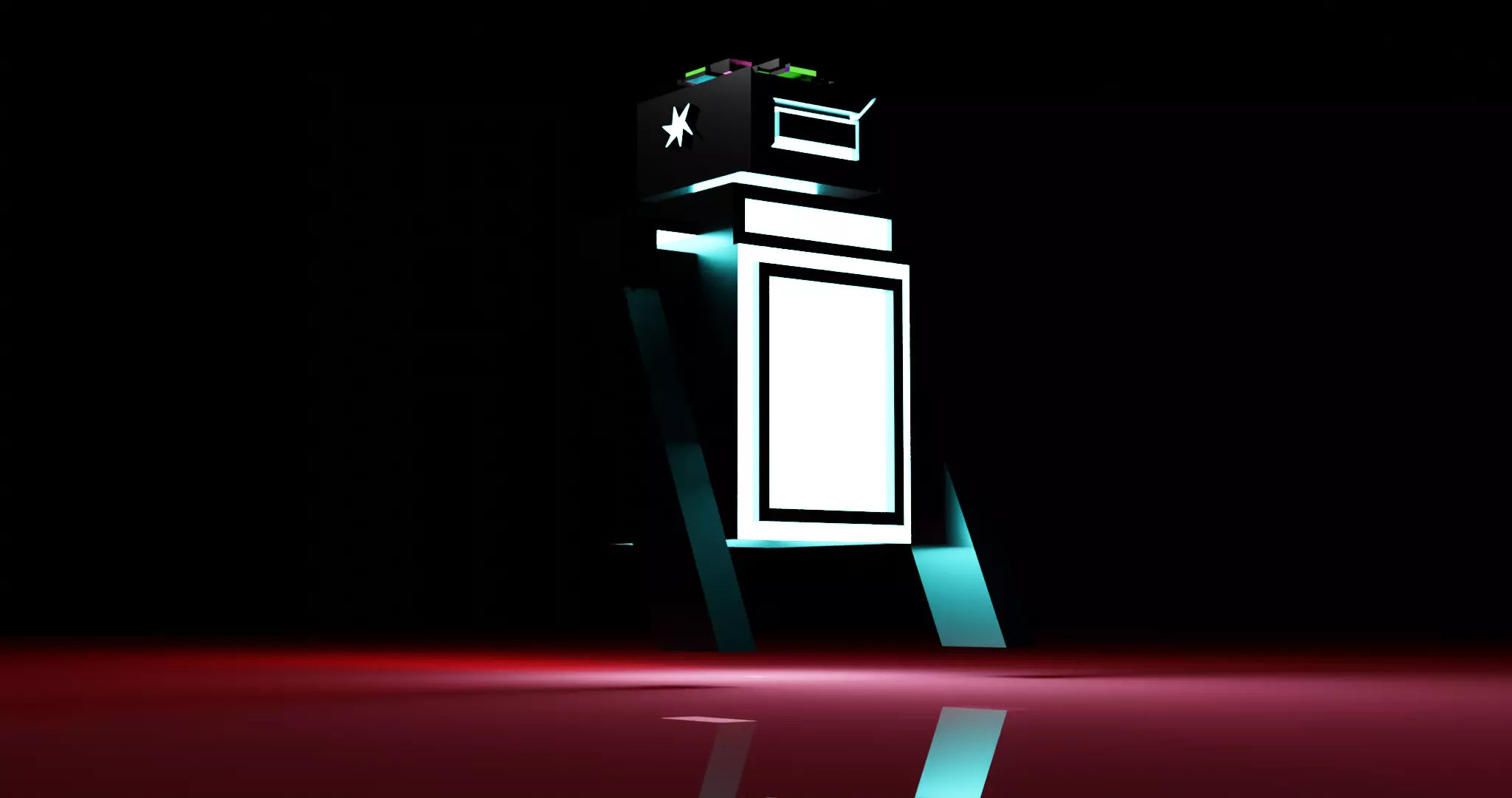 W02 - ROB Low Poly 3D Robot for Games Low-poly 3D model_0