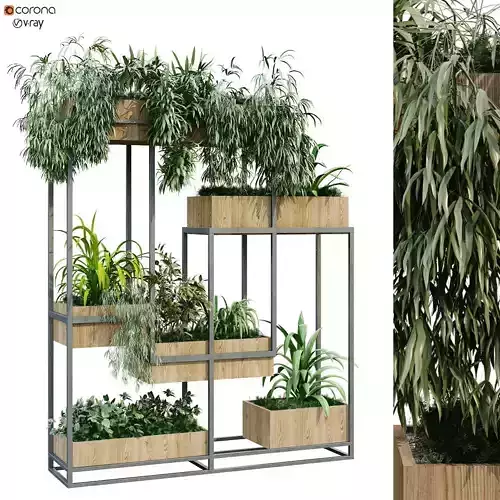 vertical plant in box set 239