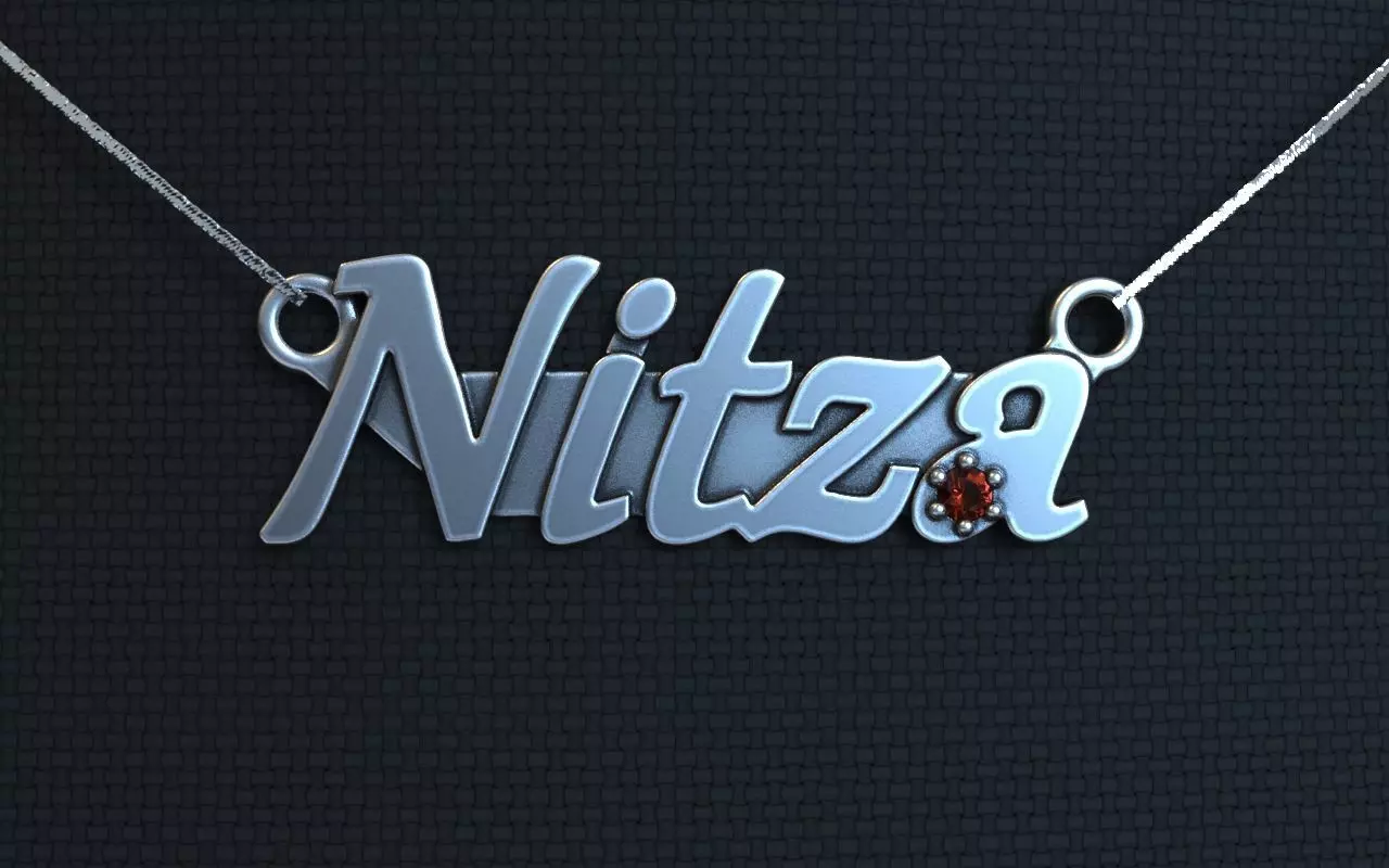 Personalized pendant Nitza 3D print model