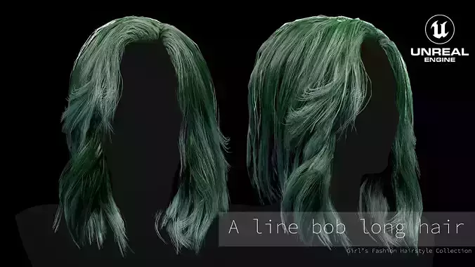Realtime Hair - A line bob long hair