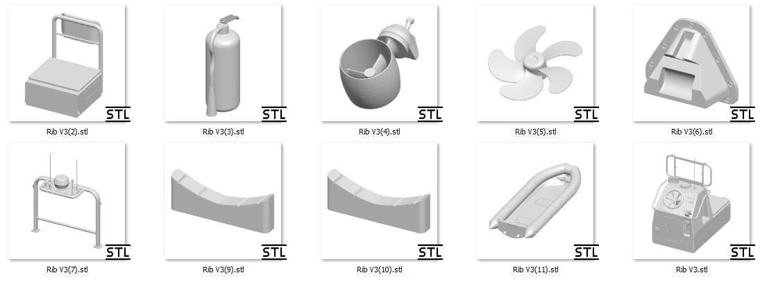 Lifeboat RIB V3 3D print model_2