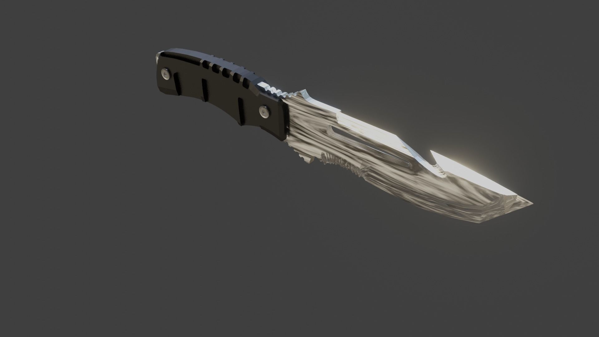 survival knife cs go Low-poly 3D model_2