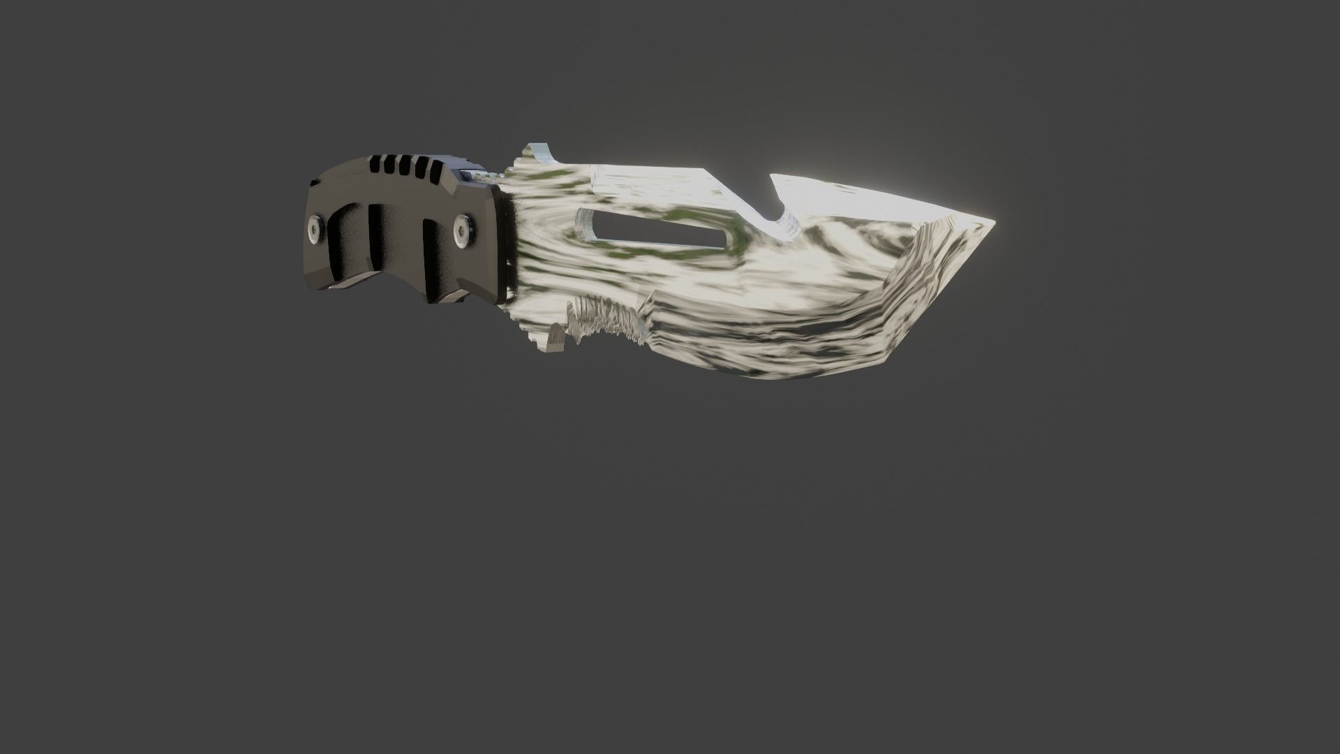 survival knife cs go Low-poly 3D model_3