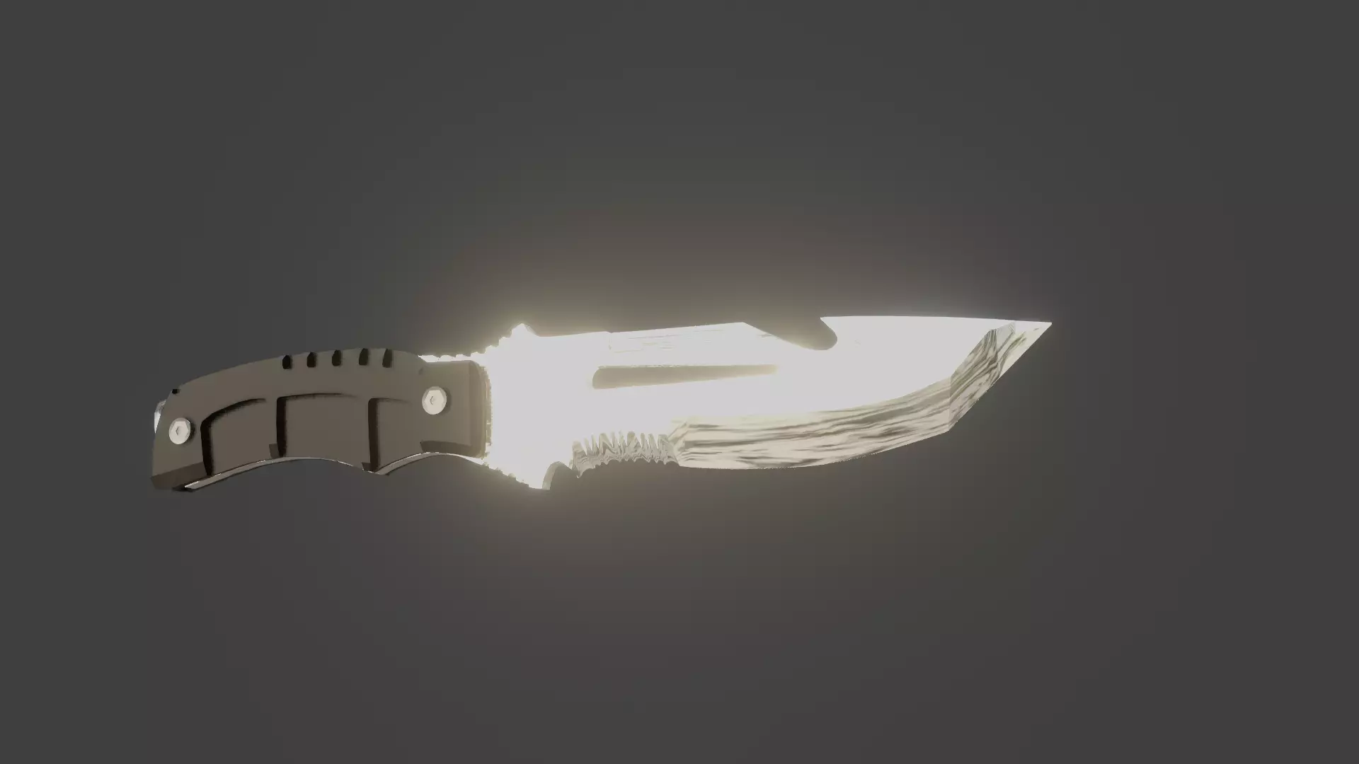 survival knife cs go Low-poly 3D model_0