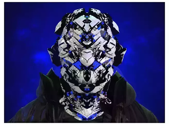 Sci-Fi Helmet Space Astronaut Character Robot 43