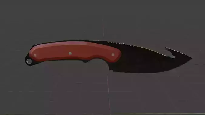 Knife hook black gloss or black mamba or Nitro  Free low-poly 3D model