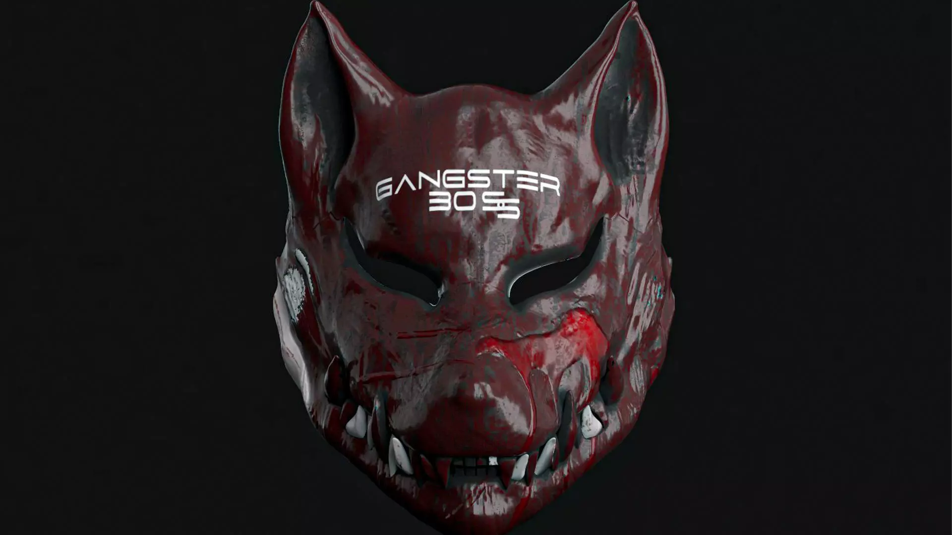 wolf red mask 3D model_0