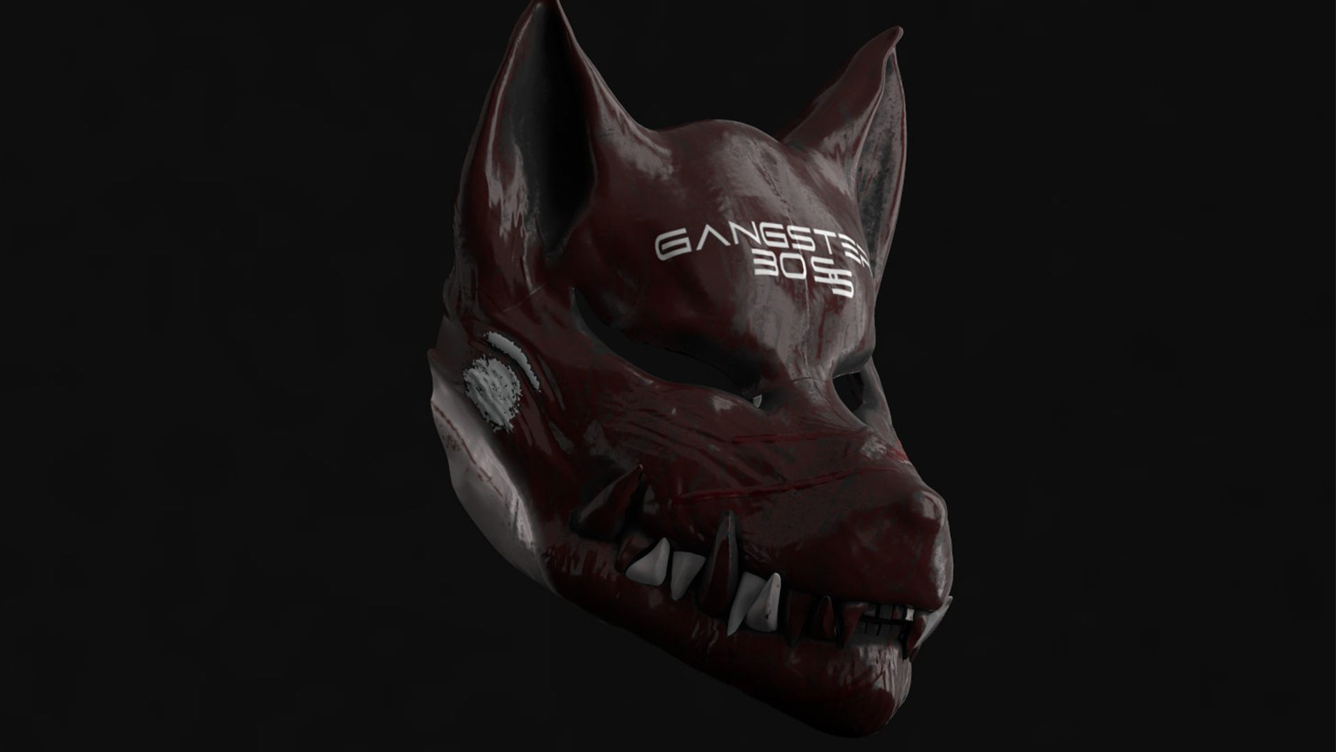 wolf red mask 3D model_1