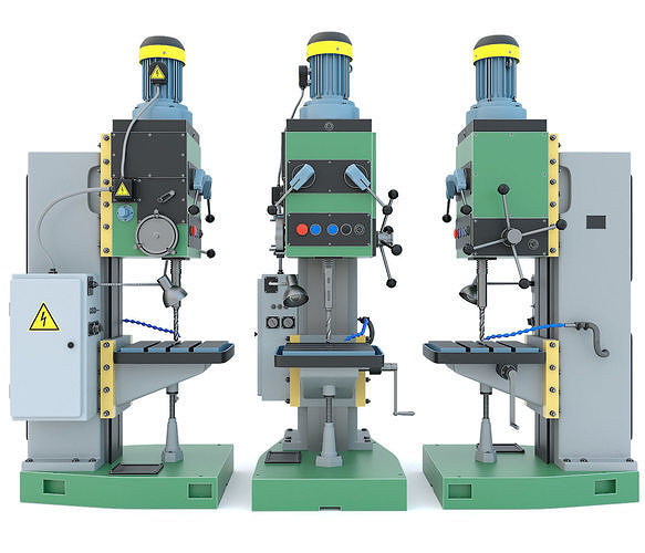 Machine tool drilling press vertical 2N150 3D model