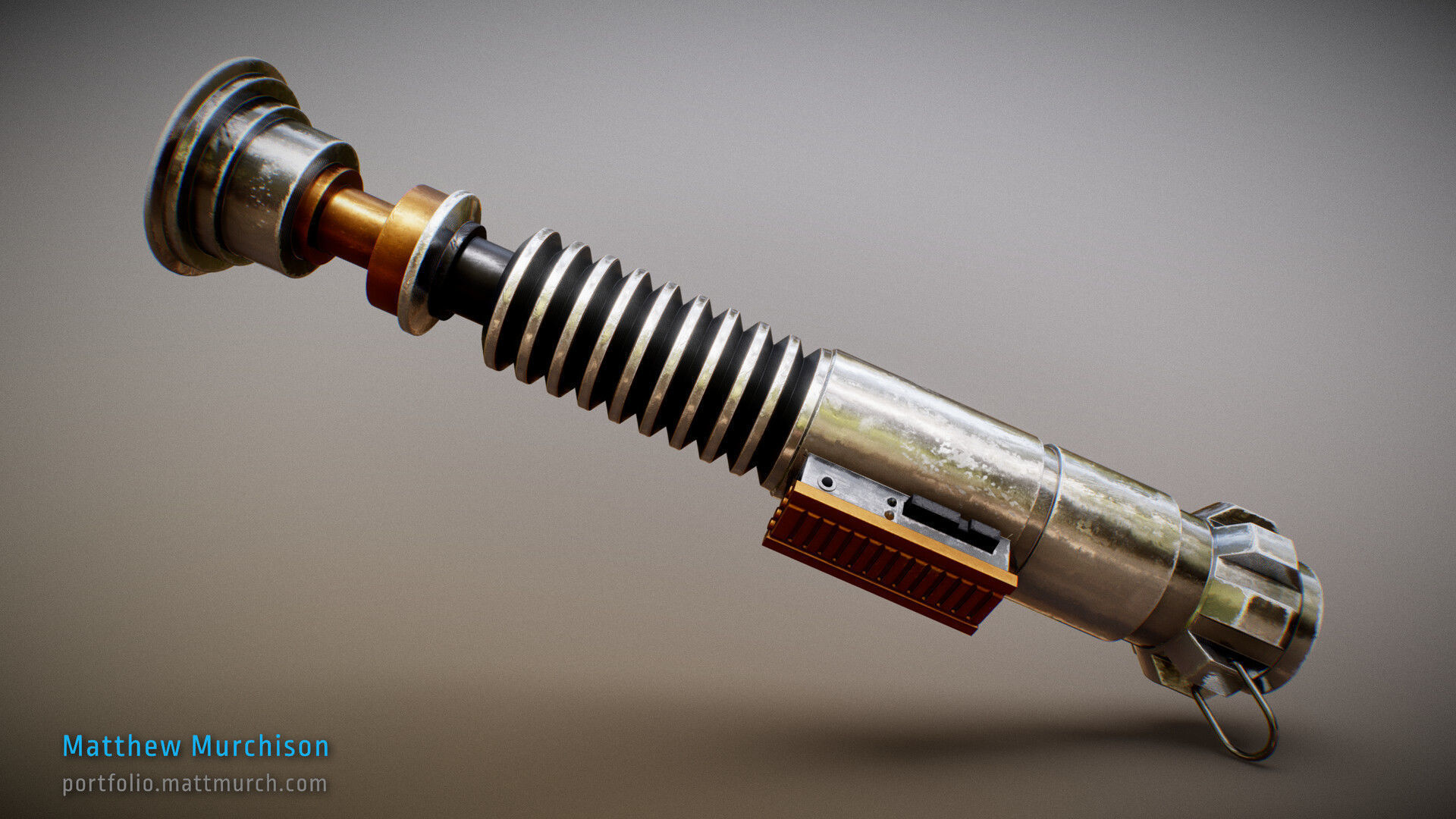 Screen Accurate RotJ Lukes Lightsaber Hilt Low-poly 3D model_2