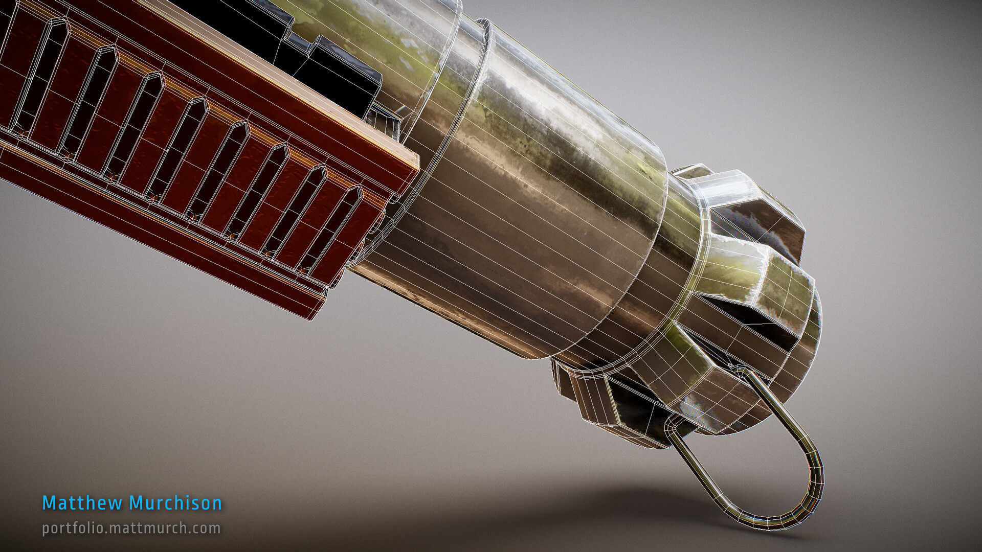 Screen Accurate RotJ Lukes Lightsaber Hilt Low-poly 3D model_3