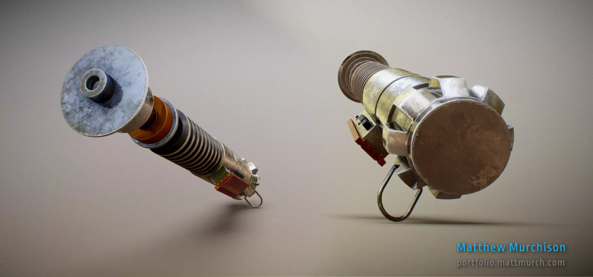 Screen Accurate RotJ Lukes Lightsaber Hilt Low-poly 3D model_0