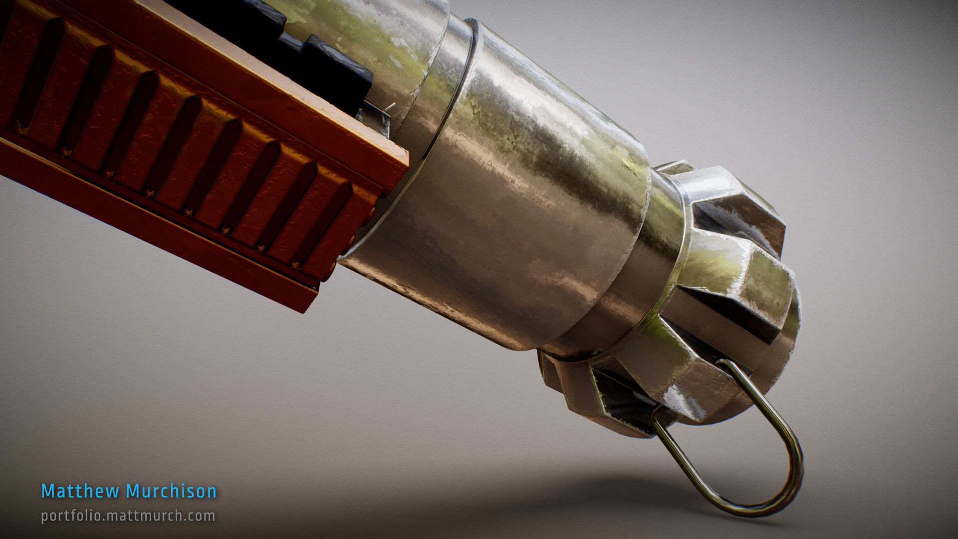 Screen Accurate RotJ Lukes Lightsaber Hilt Low-poly 3D model_5